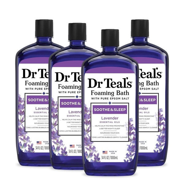 Dr Teal's Foaming Bath with Pure Epsom Salt, Soothe &