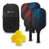 Juego De 4 Paletas Y 4 Pelotas De Pickleball Con