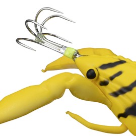 Major Craft Puri Puri Taco Ebi, Shrimp Lure for Octopus, #3 Yellow Tiger