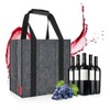 Eurhomewit Bottle Bag, gray, Bottle carrier bottle bag, felt bottle
