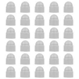 ZWWOGE M8 Protective Caps, Hexagonal, Pack of 30 Cover Caps for Nuts, Protective Caps, Hexagonal, Made of Plastic PE Cap, Nut for Screws and Nuts (Grey)