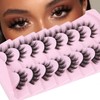 JIMIRE Faux Mink Lashes Fluffy Cat Eye False Eyelashes Natural