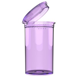 19 Dram CR Plastic Packaging Pop Top Containers - Child Resistant Travel Holder Vial Bottles - 225 qty (Translucent Purple)