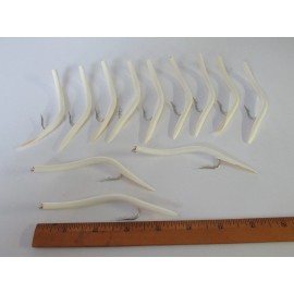 Dolphin 12 MUSTAD OPEN EYE TUBED WORM HOOK SZ 8/0 UMBRELLA RIG TEASER JIG  PICK COLOR - FLOURESCENT GREEN