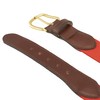 Thomas Bates Mens Elastic Surcingle Belt with Leather Tab (Red,
