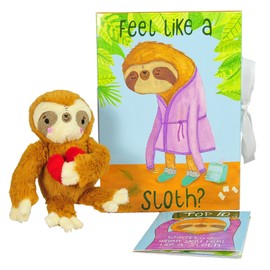 Get Well Gifts - Feel Like a Sloth? Hang in There! Get Well Soon Gift for Women, Kids, Men, Teens. Plush Sloth and Top 10 Things to Do When You Feel Like a Sloth in Gift Box. Great for After Surgery.