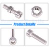 Glarks 510Pcs M3 M4 M5 304 Stainless Steel Hex Socket