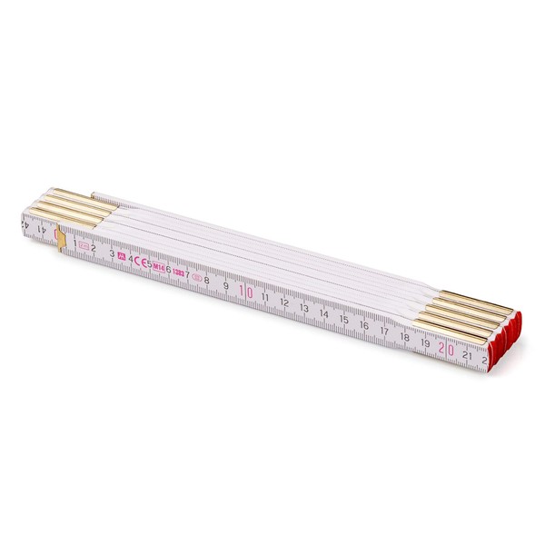 Metrie Perfect Wooden Folding Ruler/Rulers with Duplex Division 2 m