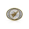 Montana Silversmiths Unisex Ranch Rope Bull Rider Buckle Silver One