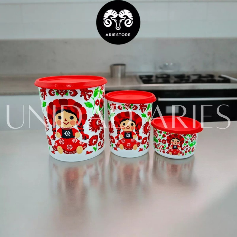 Tupperware Set 3 Botes Toqué Mágico Herméticos Para Alimento Tupperware