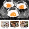 LNQ LUNIQI Egg Poacher Cups 3 Eggs Stainless Steel Heart