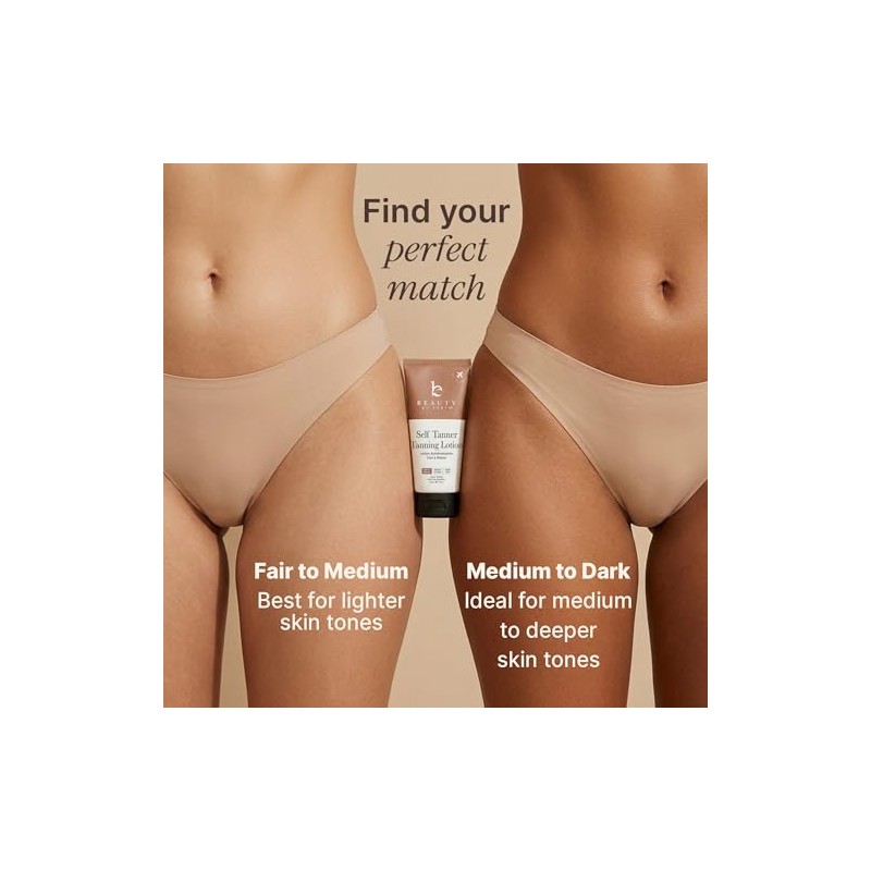 Beauty by Earth- Loción autobronceadora bronceadora: con ingredientes naturales y