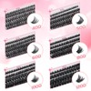 Individual Eyelashes Cluster Lashes Kit 80+100D+120D Clusters Eyelash Extensions 520Pcs