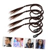 WOONEKY 4pcs Braided Ponytail Extension Long Synthetic Hair Piece for