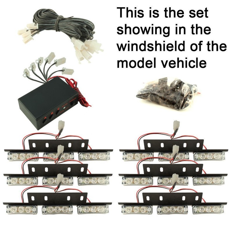 PACASK 54 LED Warning Use Flashing Strobe Lights Emergency Vehicle