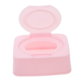 SHOWERORO Wipes Container Stylish Pink Wet Tissue Storage Box for Home Nursery and Travel Easy Pullout Design Compact Lightweight Organizer for Cotton and Makeup Wipes