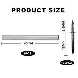 Double Head Skirting Thread Seamless Nails, Skirting Board Nails Equipped with Nail Specific Sleeve Tool Seamless Nail for Home Decoration Outdoor Decoration Component (101)