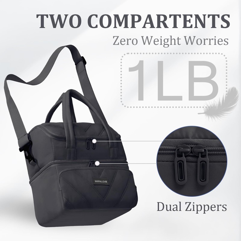 Lunch Box for Women 12L Double Deck Insulated Lunch Bag