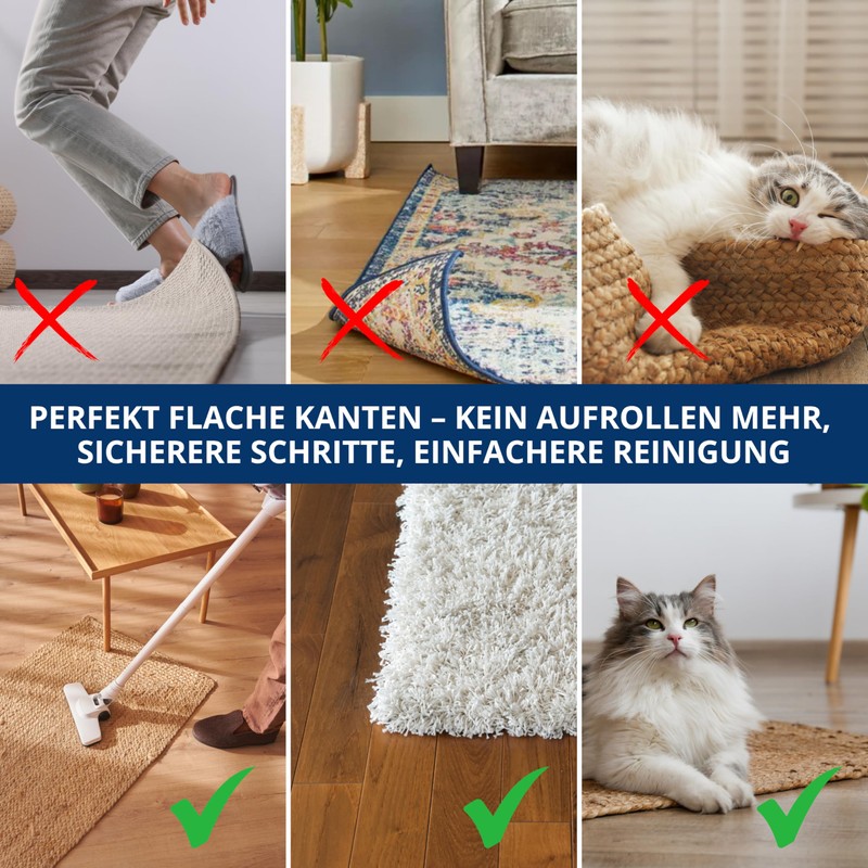 MEISTERWERK Non-Slip Carpet Underlay, Non-Slip Mat for Carpets and Runners,