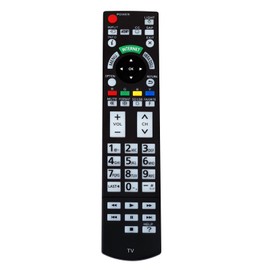 Replace N2QAYB000703 TV Remote Suits for Panasonic Viera Smart 3D LED LCD HDTV TC-L42ET5 TC-P55VT50 TC-P50ST50 TC-L55ET5 TC-L55DT50 TC-P60ST50 TC-L47DT50 TC-L4DT50 TC-L47ET5 TC-P55ST50 TC-L4DT50