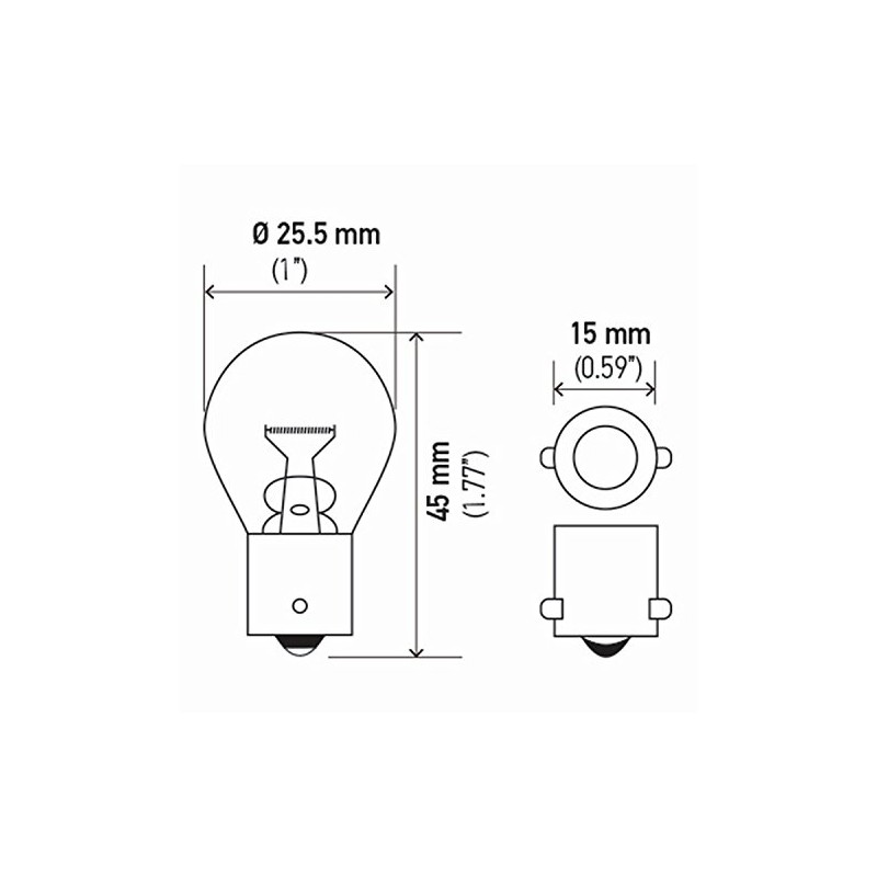 HELLA 1141TB Standard Minature Bulbs, 12V, 18W
