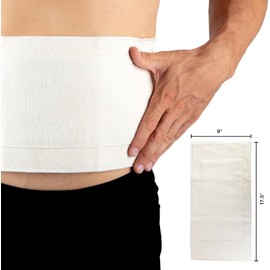 100% Natural Cotton Flannel 4 Pieces Castor Oil Pack wrap for Liver Detox. Unbleached Super Soft Double Brushed All Cotton Flannel, 3 Superior Layers with Added Front Pocket for hot/Cold Pack.