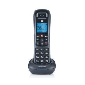 Motorola Cd4001 Negro Teléfono Fijo Inalámbrico Con Pantalla Y Teclado Retroiluminado