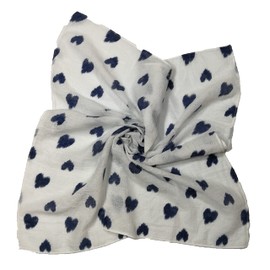 Shanlin Pañuelos cuadrados de algodón unisex de 24 x 24 pulgadas, Floral-azul marino., 24X24inches (60x60cm)