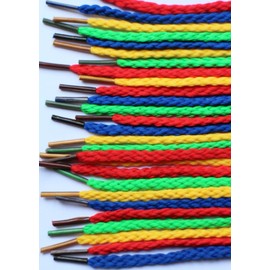 Kids B Crafty 40 Coloured Threading Laces - 75cm x 3mm, Fine Motor Skills Toys for Toddler Activities, Threading Laces for Children, Lacing Toys