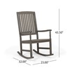 Great Deal Furniture Myrna Outdoor Acacia Wood Rocking Chair, Gray