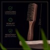 lampox Men's Beard Brush with Boar Bristles with Beech Wood