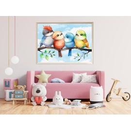 Pink Flowers Diamond Painting Kits for Adults, 5D Diamond Art Painting by Numbers Kits, DIY Pink Flowers Diamond Art Kits, Full Round Drill Diamond Paintings for Adults for Home Wall Decor, 12x16 in