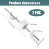 4pcs Pivot Rod Replacement, Sink Drain Parts with 2pcs Plug&2pcs