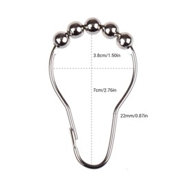 Haobase 12PCS Shower Curtain Hooks Rollerball Antirust Bathroom Curtains Rings