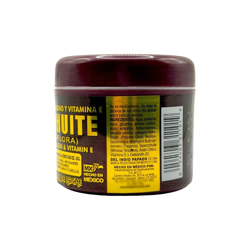 Crema De Tepezcohuite Para La Noche 120 Grs