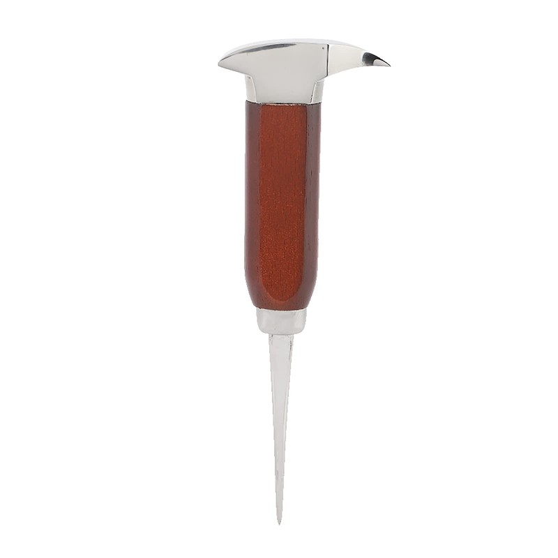 Ice Cone, Premium Wood Handle Stainless Steel Ice Pick, 6.7