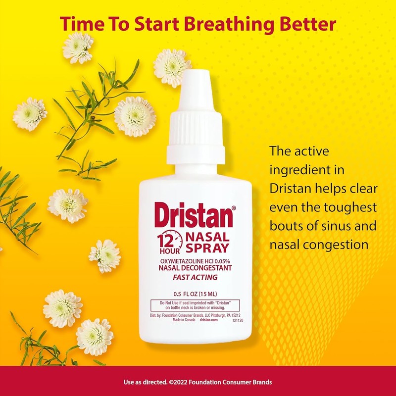 Dristan 12-Hour Nasal Spray 0.50 oz (Pack of 4)