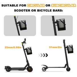 Scooter Basket Bike Front Baskets Heavy Duty Quick Release Removable Iron Mesh Bicycle Basket with Handle Easy Assembly and Portability Size 10.2" L x 6.5" W x 9" H (Small)