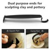 ZHMEINA Pottery Trimming Tools, Stainless Steel Pottery Tools, Double Ended