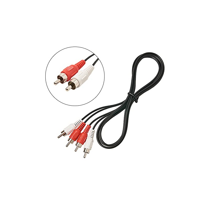 QDiShi (2 Pcs) RCA Stereo Audio Cable, 2-RCA Male to