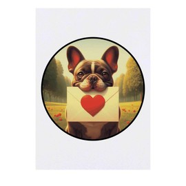 Azeeda 'Liebesbrief der französischen Bulldogge' Temporäres Tattoo - Hautfreundlicher & Ungiftiger Abziehbild · Wasserfest (TO00084073)