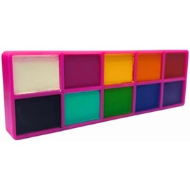 Colibrix Kitcito Mate, Pintura Facial Base Agua, 10 Colores, 60g, para Maquillaje Artístico, Día de Muertos, Halloween