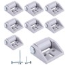(Pack of 8 pcs) Small 15 mm Furniture Castors, Rubber