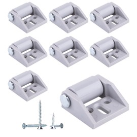 (Pack of 8 pcs) Small 15 mm Furniture Castors, Rubber Wheels, Fixed Casters, Non-Swivel One Direction Wheel With Mounting Plate, Screws Included (8)