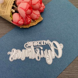 Merry Christmas Letters Metal Die Cuts, Merry Christmas Words Stencils DIY Crafts Cards Cutting Dies Cuts for DIY Embossing Card Making Photo Decorative Paper Dies Scrapbooking
