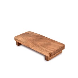 EDHAS Soapdish Acacia Wood Decorative Soap Dispenser Tray for Display Rustic Kitchen Bathroom Counter Sink Organizer for Soap Bottles (9" x 4" x 1.5")