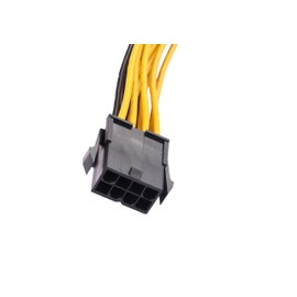 ELFJMZP 8PIN to Dual 8PIN (4+4) CPU Power Cable - 18AWG Tinned Copper Core - 29cm Server PSU Cable for Dual CPU Motherboards - Black/Yellow PVC (No Manual)