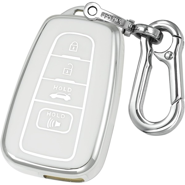 Kirsnda key fob cover metal buckle Compatible with toyota Camry