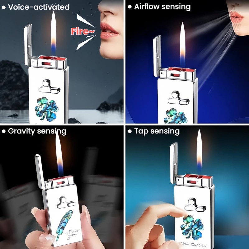 NINSI Smart Butane Torch Lighter, 5 Ignition Methods, Voice Controlled