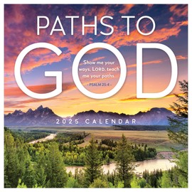 TF PUBLISHING 2025 Paths to God Wall Calendar | Large Grids for Appointments and Scheduling | Vertical Monthly Wall Calendar 2025 | Home and Office Organization | Premium Gloss Paper | 12"x12”